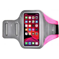 Mobigear Easy Fit Handyhalterung Joggen Sony Xperia 10 Plus Sporthülle Neopren Sportarmband - Pink