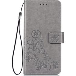 Mobigear Clover Xiaomi Mi 10 Pro Hülle Klapphülle Geldbörse - Grau